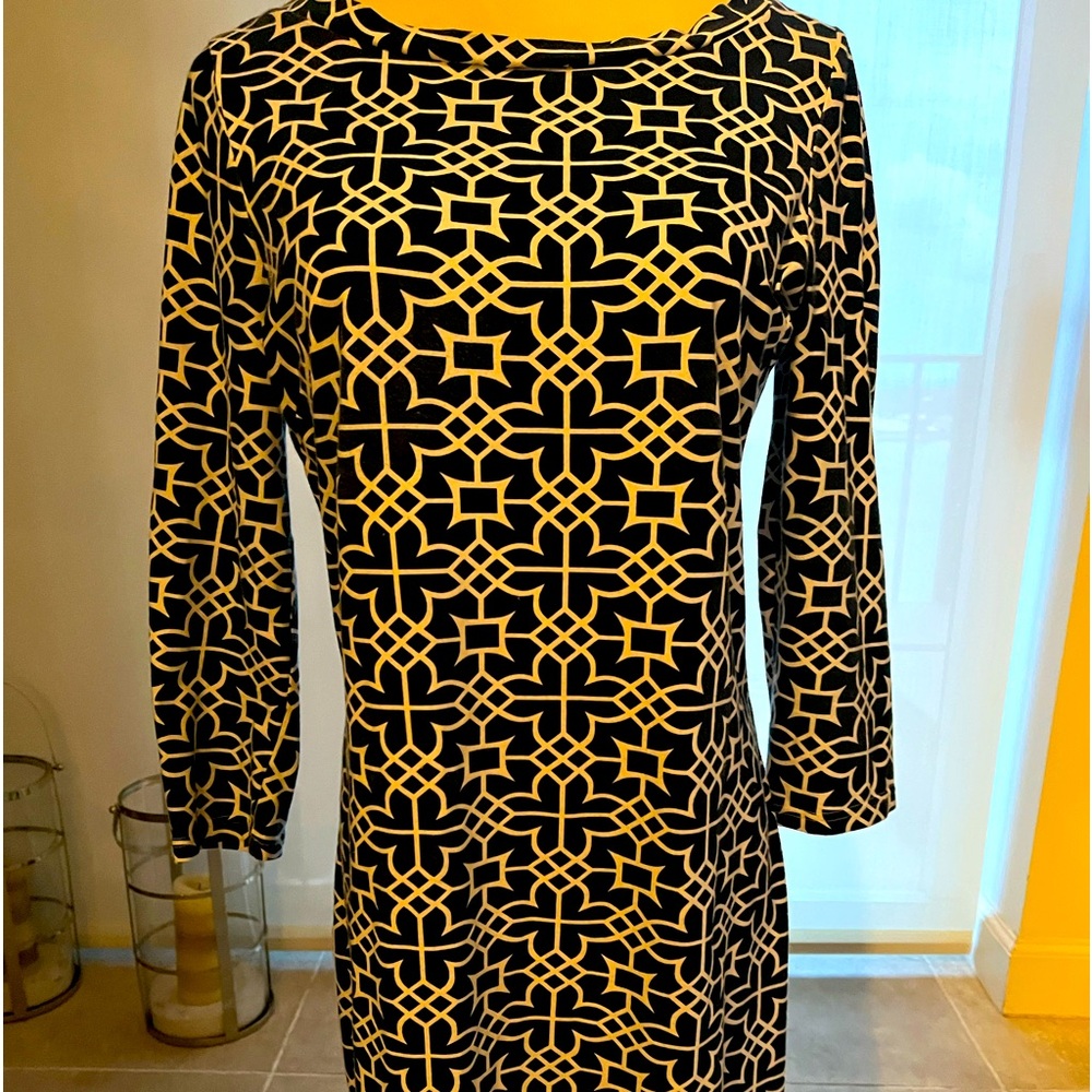Gretchen Scott navy and white dress size small